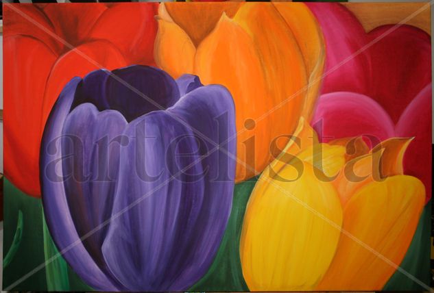 ¡Flores! Oil Canvas Floral Painting