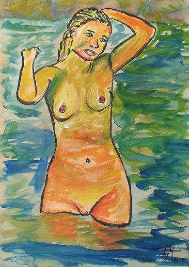 en el agua Others Card Nude Paintings