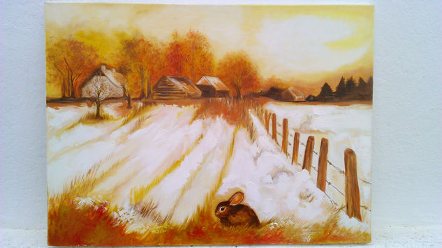 FRIO INVIERNO Oil Canvas Landscaping