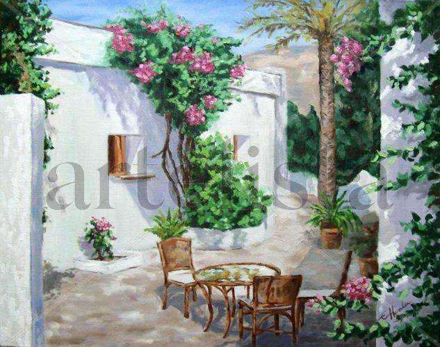 Patio andaluz Oil Canvas Landscaping