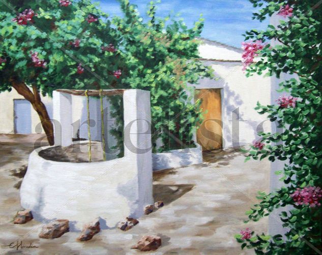 Patio andaluz 2 Oil Canvas Landscaping