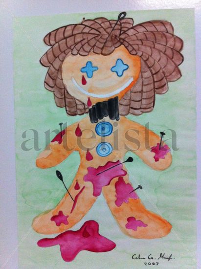 Frida Watercolour Paper Figure Painting