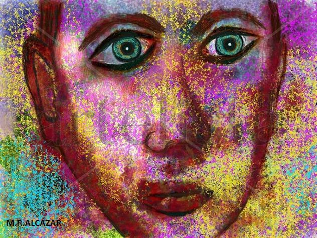 RETRATO HOMBRE EN LILAS