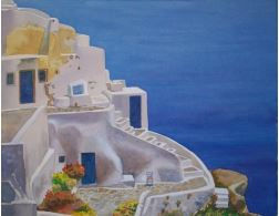 Rincón de Santorini Watercolour Paper Landscaping