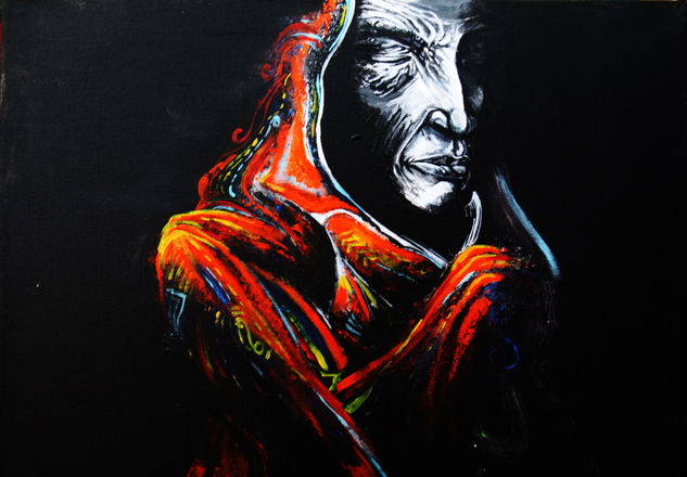 prayers of our elders Acrylic Canvas Portrait