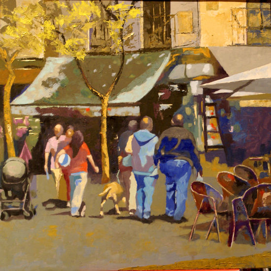 Calle Zaragoza Oil Panel Landscaping