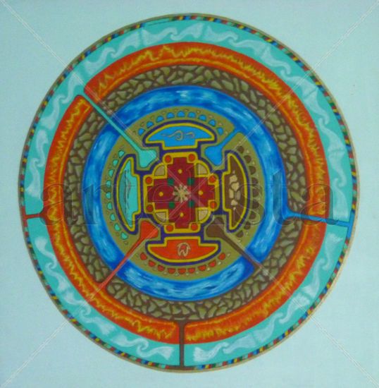 mandala elementos Acrylic Canvas Figure Painting