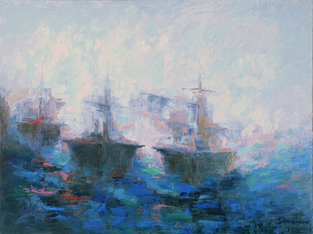 Alerta máxima II Oil Canvas Marine Painting