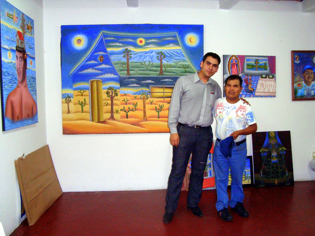 RETRATO CON EMMANUEL ESPINTLA EN MI TALLER