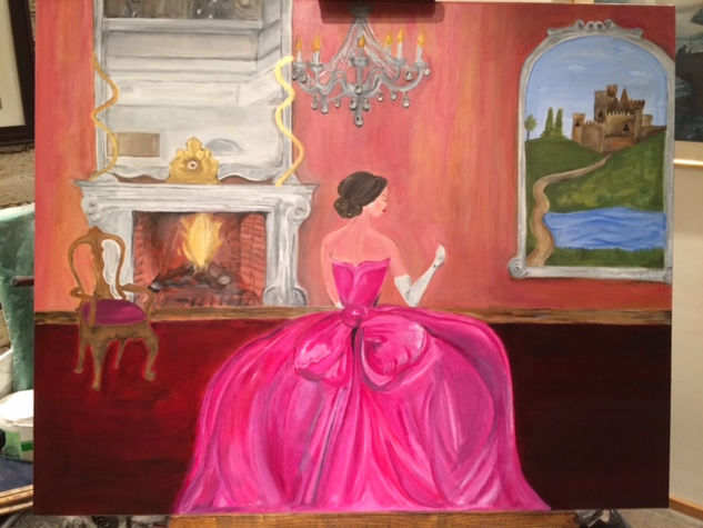 princesse Acrylic Canvas Figure Painting