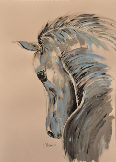 Caballo azul