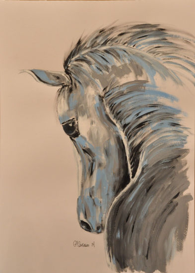 CABALLO AZUL Acrylic Paper Animals