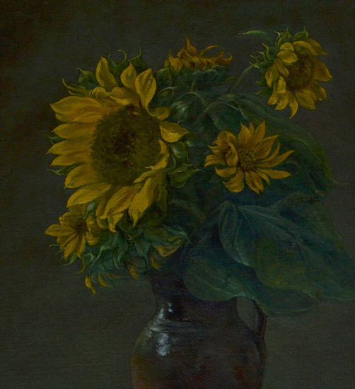 girasoles Oil Canvas Floral Painting