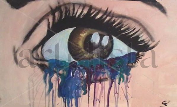 ojo Acrylic Canvas Figure Painting