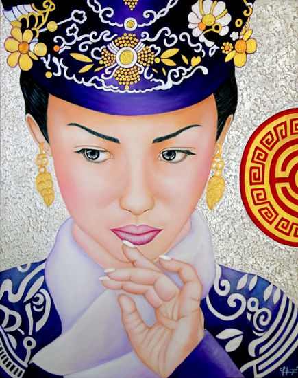 MIRADA DE CHINA Acrylic Canvas Portrait