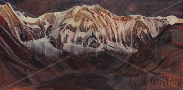 Annapurna before sunrise Oil Canvas Landscaping