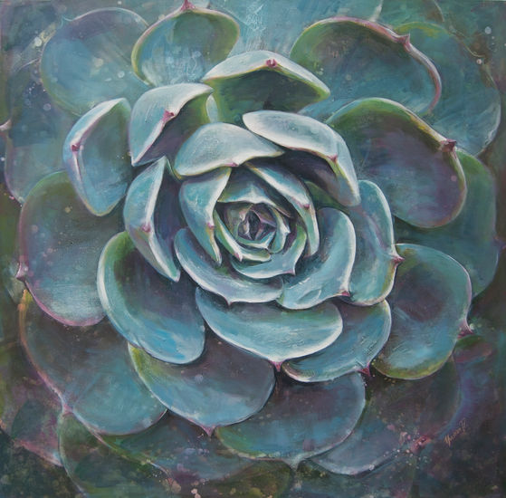 Rosa del desierto Acrylic Canvas Floral Painting