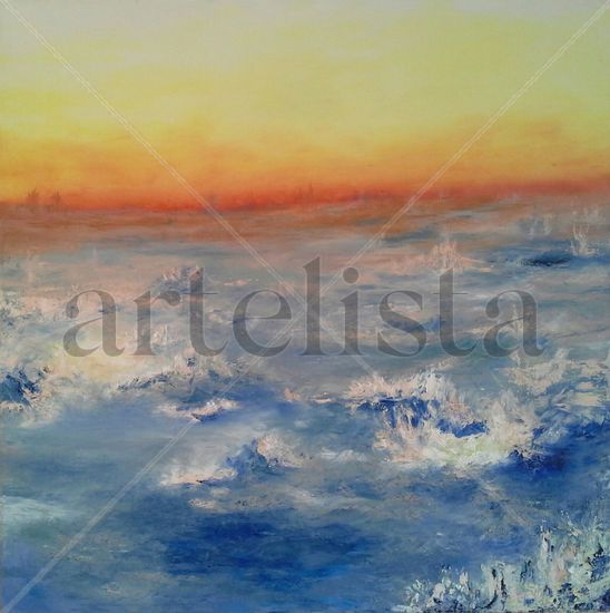 Una tierra de nubes Oil Canvas Landscaping