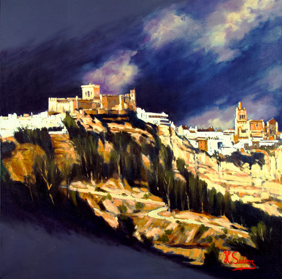 ARCOS DE LA FRONTERA.- AMANECER Oil Canvas Landscaping