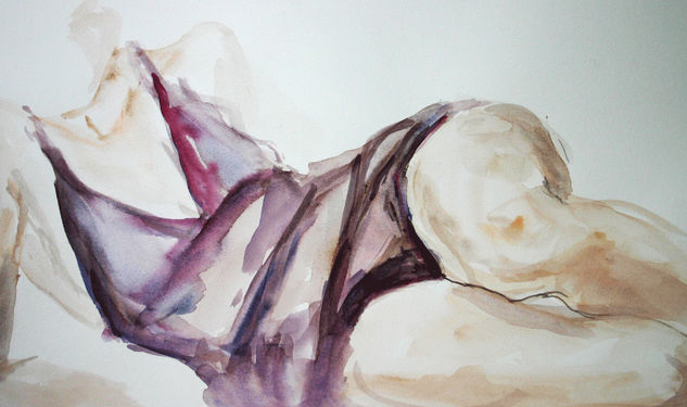 Fragmentos I Watercolour Paper Figure Painting