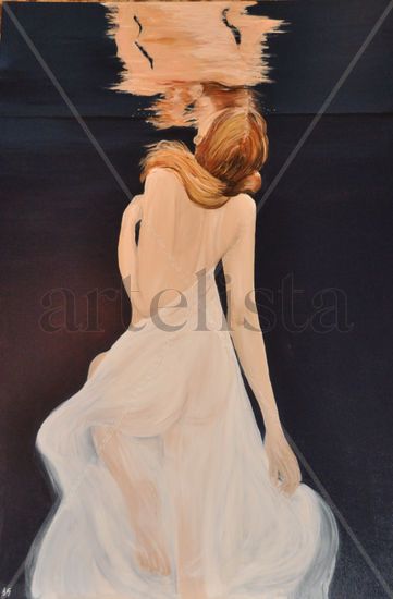 CASI EN LA SUPERFICIE Acrylic Canvas Figure Painting