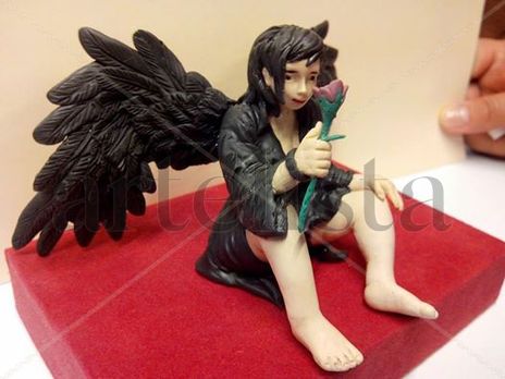 Angel Con rosa