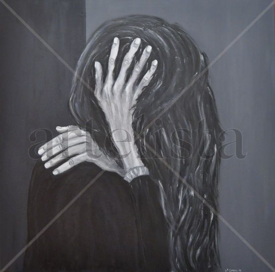 NOSTALGIA DE UN ABRAZO Oil Canvas Figure Painting