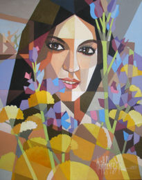 Girl with flowers...