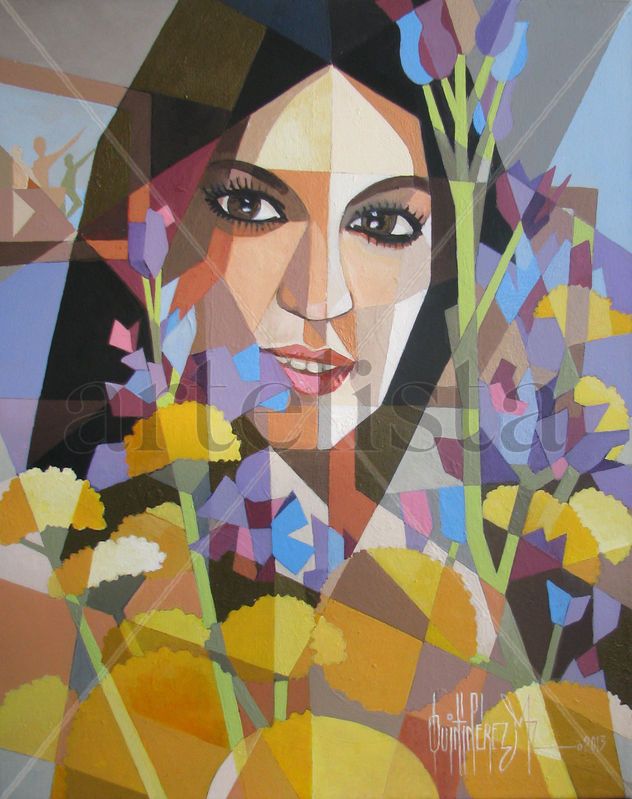 Girl with flowers Retrato de Mayte Perroni