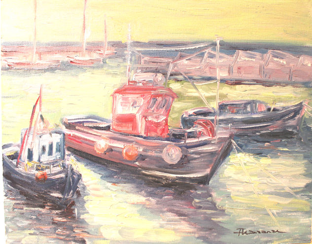 marina Oil Textile Marine Painting