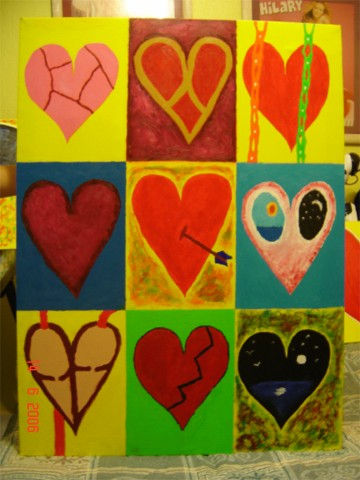 Corazones Oil Canvas Others