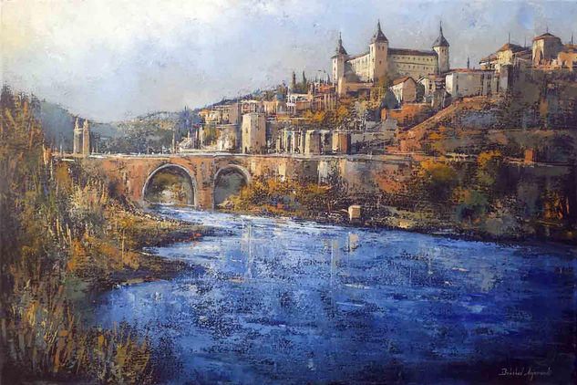 El Alcázar de Toledo Media Mixta Lienzo Paisaje