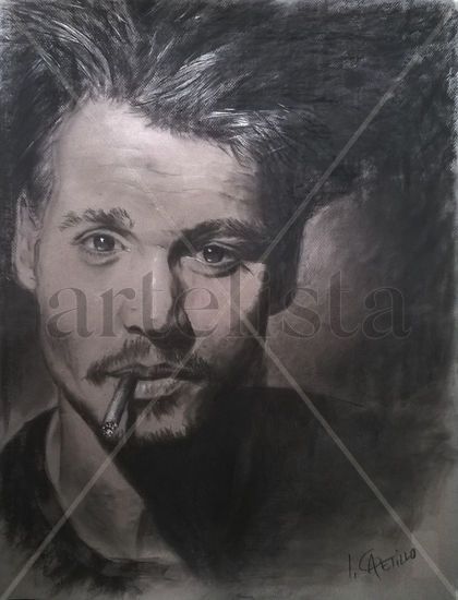 Johnny Depp by Capetillo. Portrait. Técnica Mixta