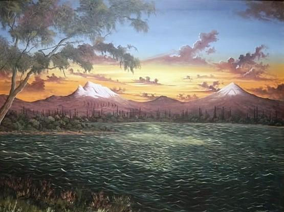 atardecer Oil Canvas Landscaping