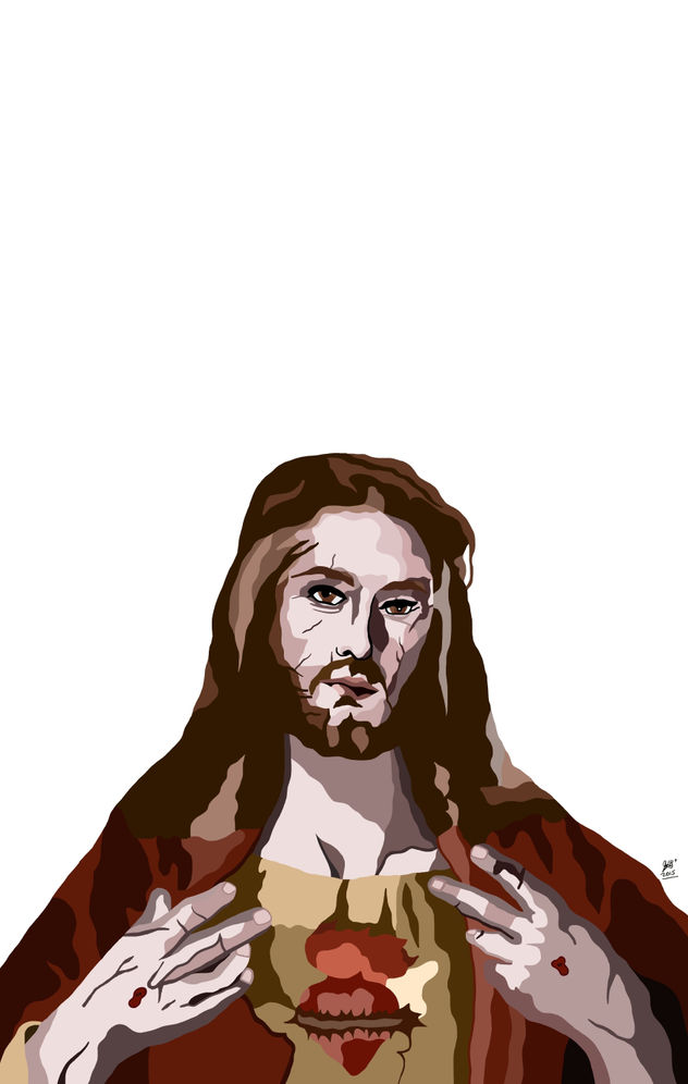 Sagrado Corazon de Jesus, copydraw by jlb.