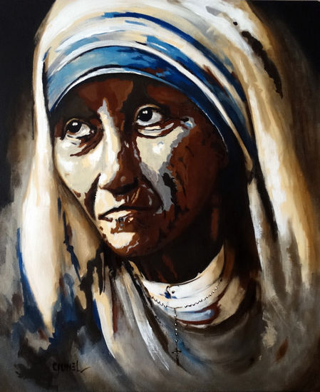 MADRE TERESA Acrylic Canvas Portrait