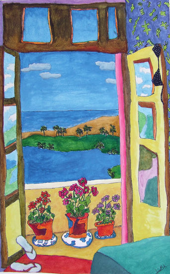 vista de la habitación Acrylic Paper Marine Painting