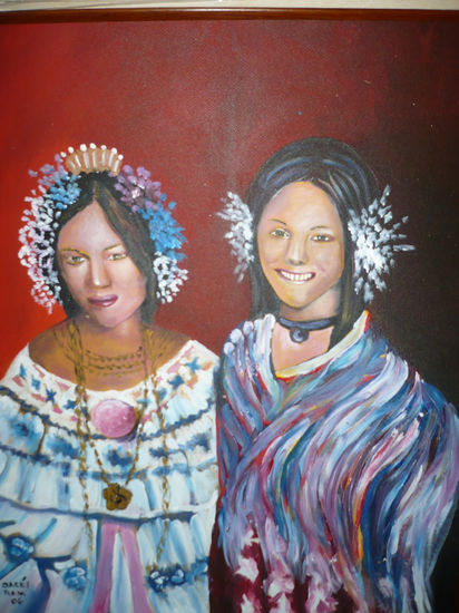 las panameñas Acrylic Canvas Portrait