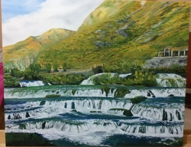 cataratas de huancaya Oil Canvas Landscaping