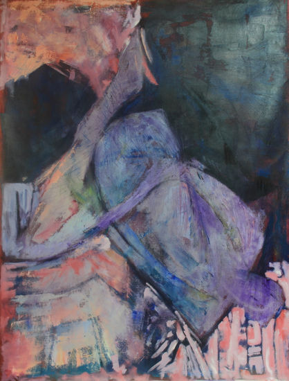 aquí Oil Textile Figure Painting