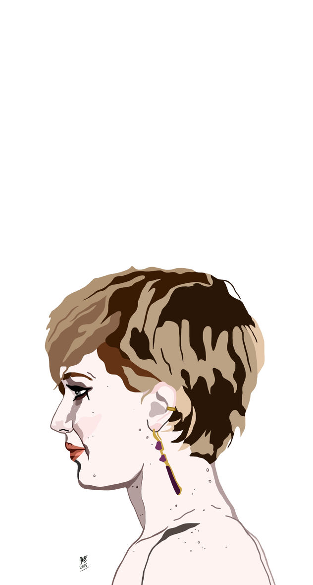 jennifer lawrence, copydraw by jlb.