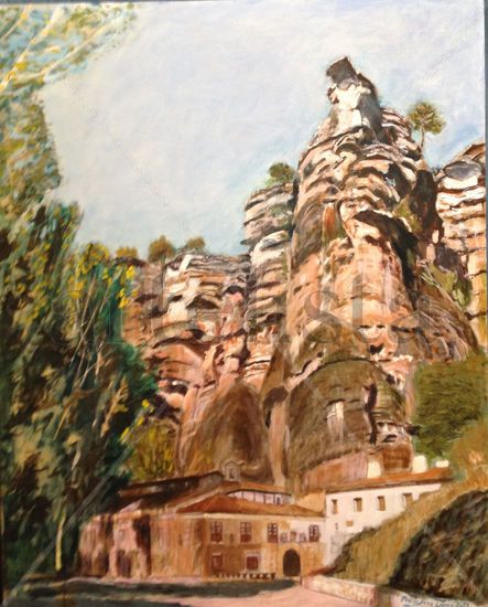 Molina, de Aragón,MolinadeAragon,Barranco, ermita,paisaje,bodegon,vintage,retro,pintura,cuadros,oleos,realismo,figurativo,urbano ,rural,Guadalajara, Oil Panel Landscaping