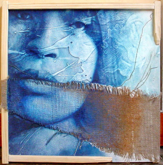 s/t Mixed media Panel Portrait