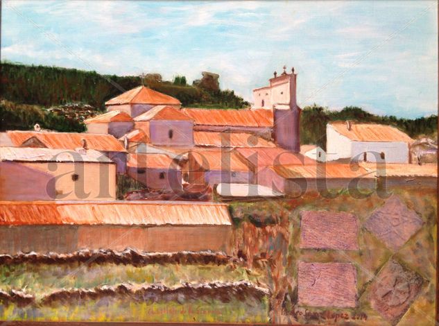 Cubillejo,de la Sierra,pueblos,Guadalajara,paisajes,iglesias,casascampo Oil Canvas Landscaping