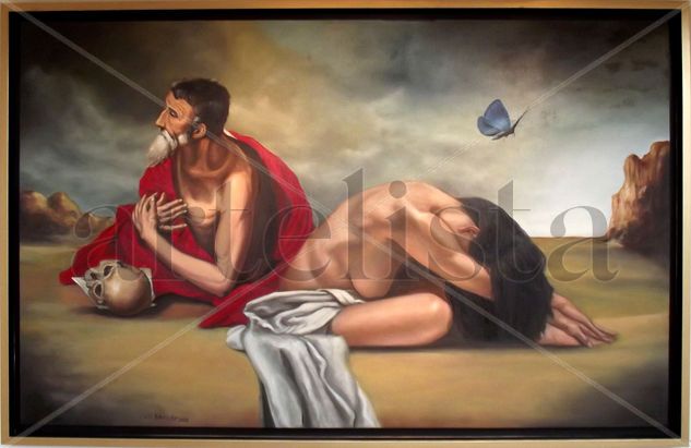 "San Jerónimo y la extraña muerte de la Mariposa" Oil Canvas Nude Paintings