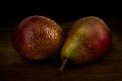 Pera y naranja