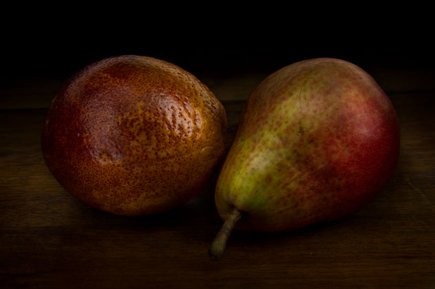 Pera y naranja