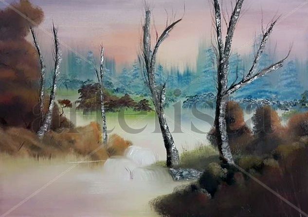 Primera mañana de invierno Oil Canvas Landscaping