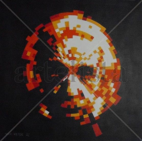 Einstein Acrylic Textile Portrait