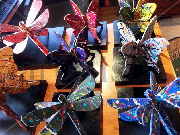 Escultutas - Mariposas y Libélulas - en madera
